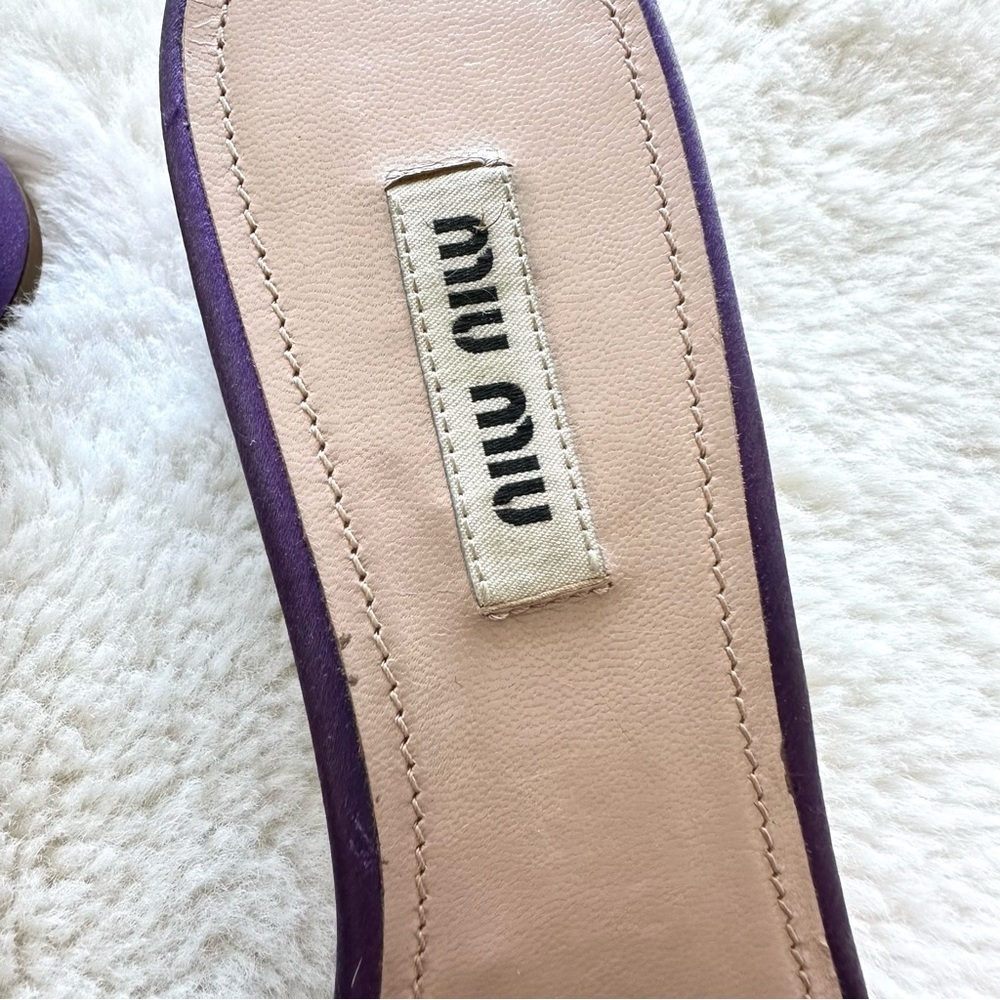NEW!!! Miu Miu heels slides size 37 Authentic - Picture 4 of 8